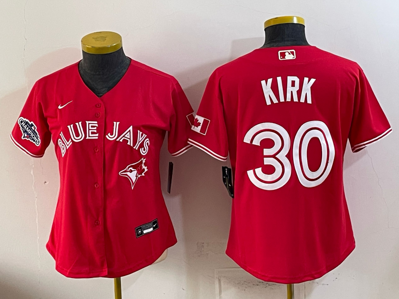 women 2026 Toronto Blue Jays #30 Kirk red Game Nike MLB Jersey 0716003
